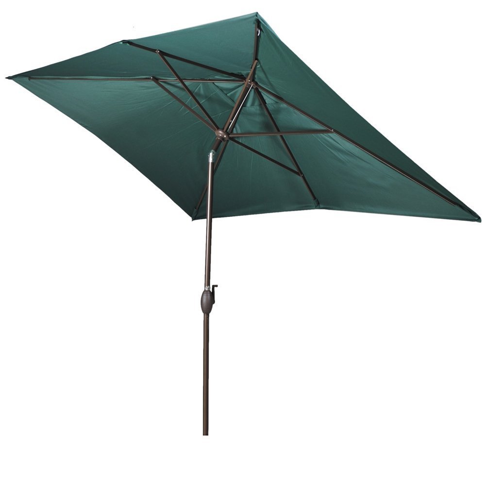 Shop Black Friday Deals On Abba Patio Rectangular Market Outdoor Table Patio Umbrella Dark Green Overstock 14022577
