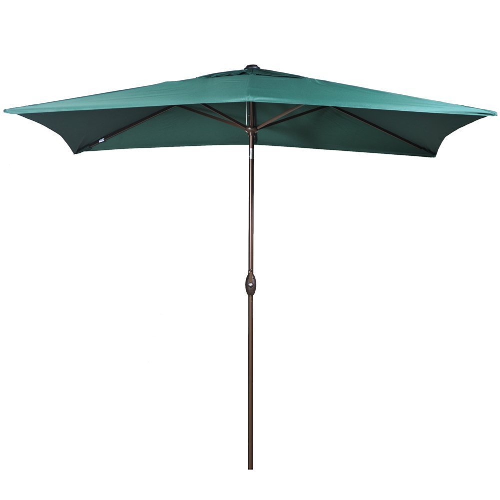 Shop Black Friday Deals On Abba Patio Rectangular Market Outdoor Table Patio Umbrella Dark Green Overstock 14022577