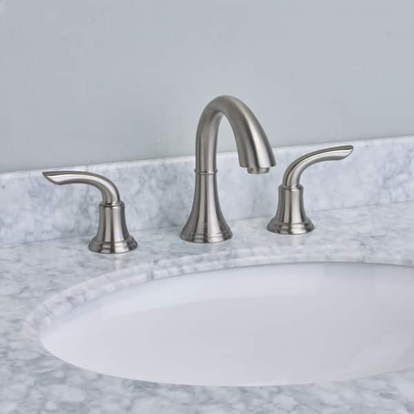 slide 1 of 2, EVIVA Friendy Widespread Bathroom Faucet in Brushed Nickel