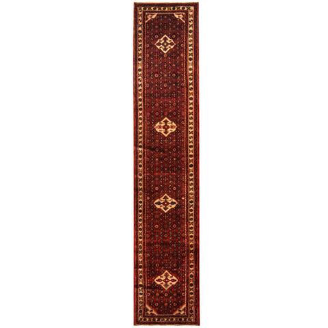 HERAT ORIENTAL Handmade One-of-a-Kind Hamadan Wool Runner (Iran) - 2'7 x 12'7