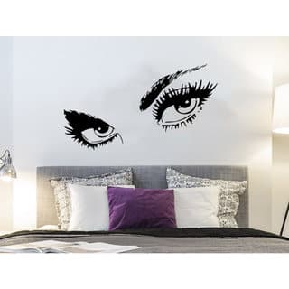 Beauty Salon Wall Decal Eyes View Face Makeup Vinyl Sticker Decals Bedroom C80 Beauty Salon Wall Decal Eyes View Face Makeup Vinyl Sticker Decals Bedroom C80