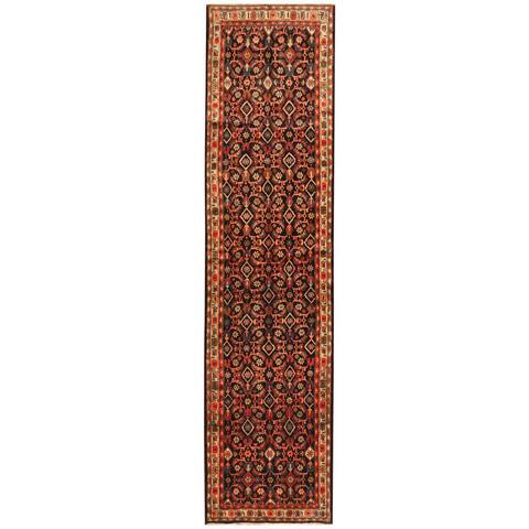 HERAT ORIENTAL Handmade One-of-a-Kind Hamadan Wool Runner (Iran) - 3'5 x 14'