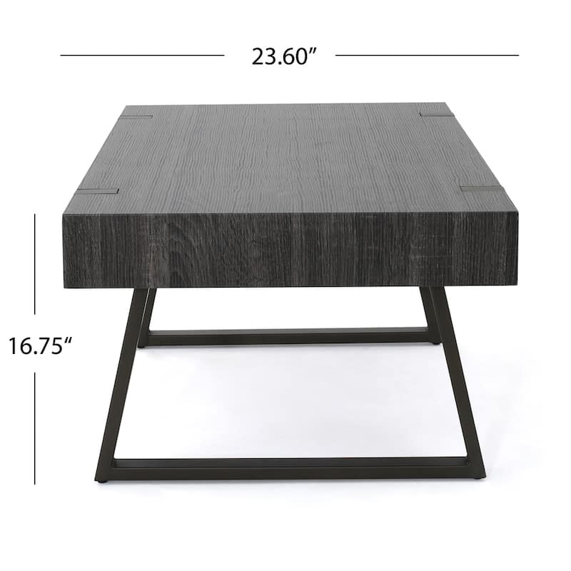 Abitha Faux Wood Coffee Table by Christopher Knight Home - 43.25" L x 23.60" W x 16.75" H
