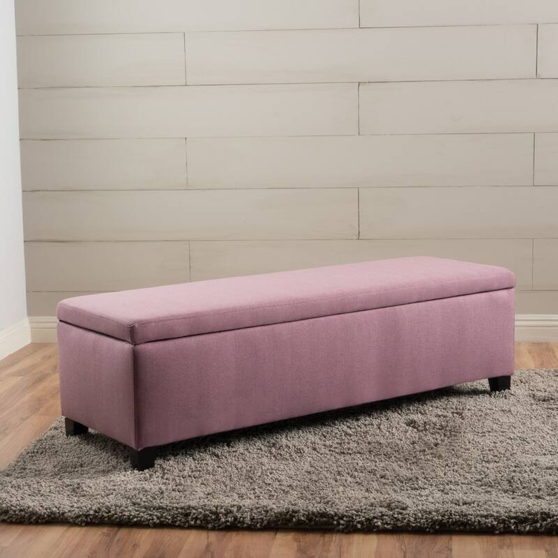 Cleo Fabric Storage Ottoman Bench by Christopher Knight Home
