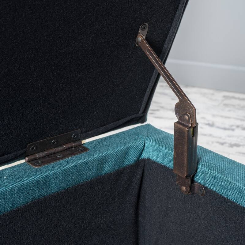 Cleo Fabric Storage Ottoman Bench by Christopher Knight Home