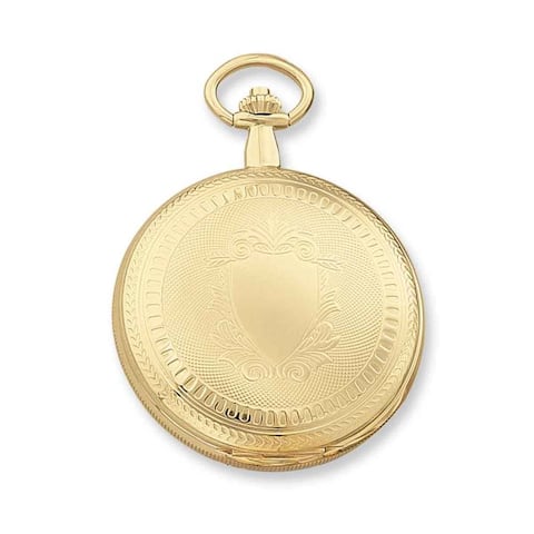 Charles Hubert Gold Finish Men's Skeleton Dial Pocket Watch by Versil - Gold-tone