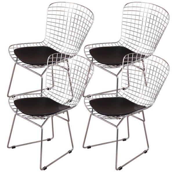 Shop MLF Harry Bertoia Wire 4-piece Dining Chair Set ...