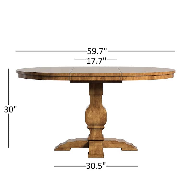 Eleanor Oak Solid Wood Oval Table and X Back Chairs 5-piece Dining Set by iNSPIRE Q Classic