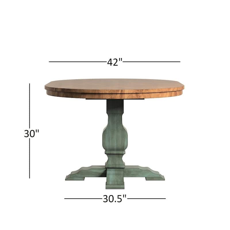 Eleanor Sage Green Solid Wood Oval Table and X Back Chairs 5-piece Dining Set by iNSPIRE Q Classic