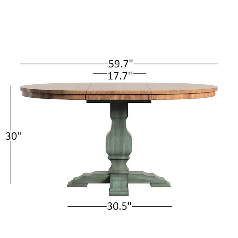 Eleanor Sage Green Solid Wood Oval Table and X Back Chairs 5-piece Dining Set by iNSPIRE Q Classic