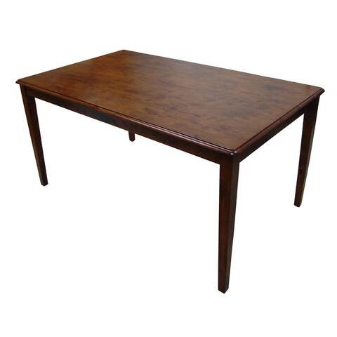 Boraam Shaker Collection Brown Wood Rustic Dining Table