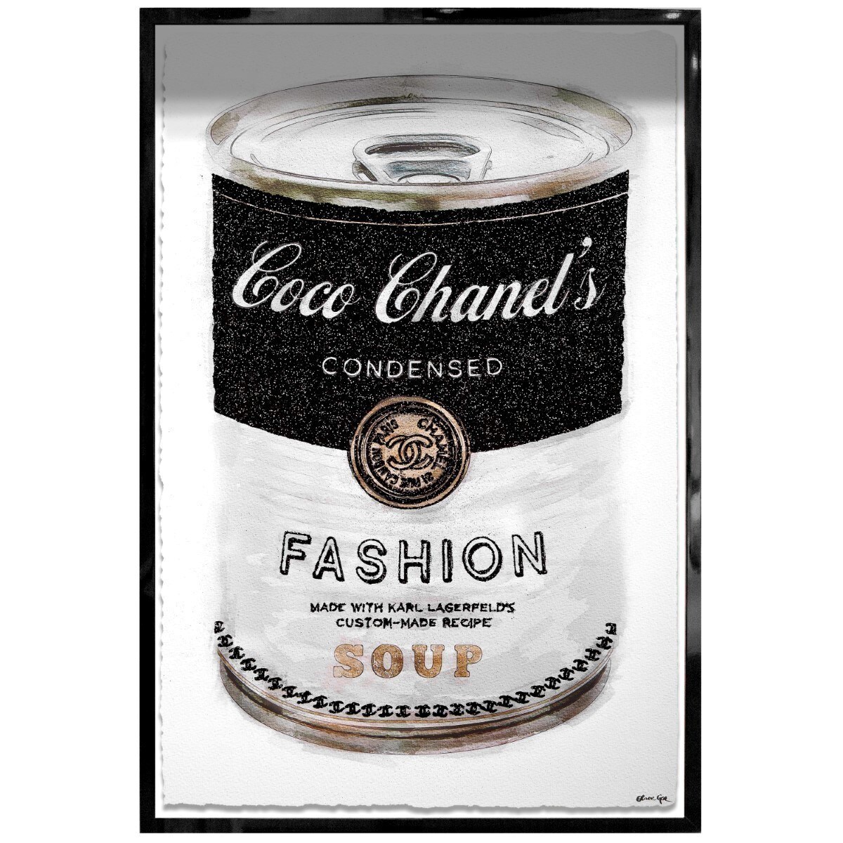 Oliver Gal 大きめ 51x76cm キャンバス Italian Luxe Soup Can (Oliver
