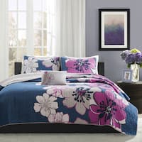 Mi Zone Mackenzie Fuschia Printed 4-piece Comforter Set ...
