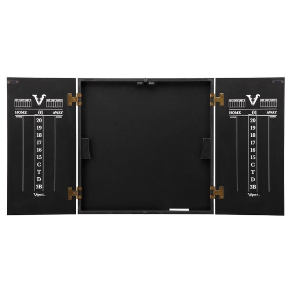 Viper Hideaway Black Wood Reversible Traditional/ Baseball Dartboard Cabinet
