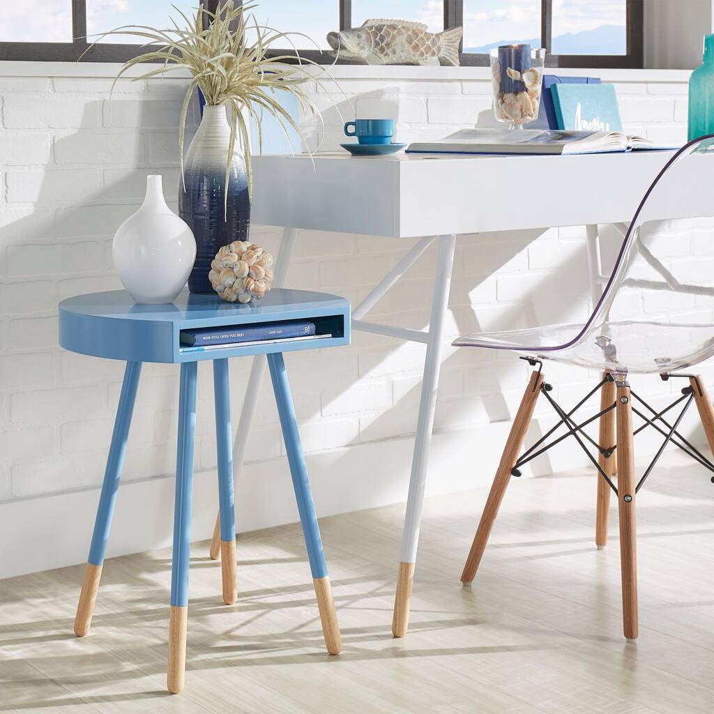 Marcella Paint-dipped Round End Table iNSPIRE Q Modern