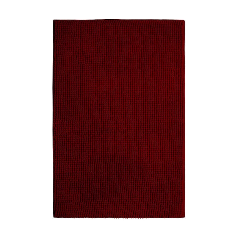Plush Memory Foam Chenille Cushioned 17 x 24 in. Bath Mat w/ BounceComfort Technology