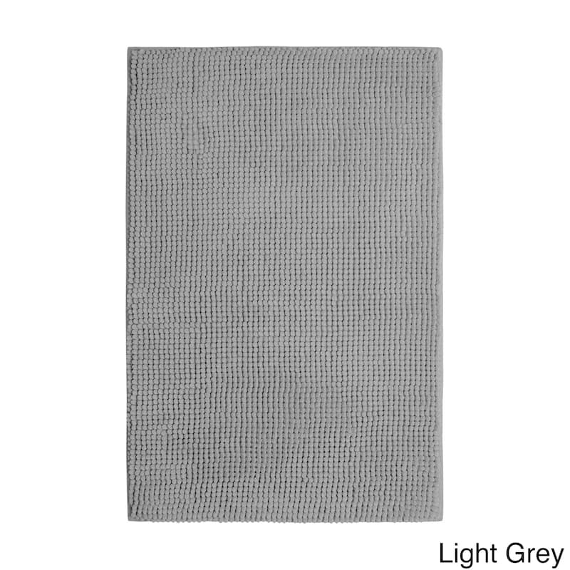 Plush Memory Foam Chenille Cushioned 17 x 24 in. Bath Mat w/ BounceComfort Technology