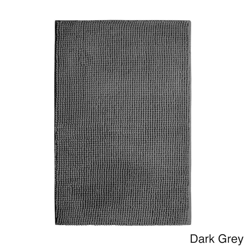 Plush Memory Foam Chenille Cushioned 17 x 24 in. Bath Mat w/ BounceComfort Technology
