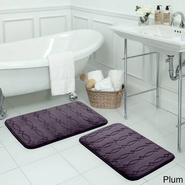 Shop Grecian Memory Foam 2 Piece Bath Mat Set With Bouncecomfort