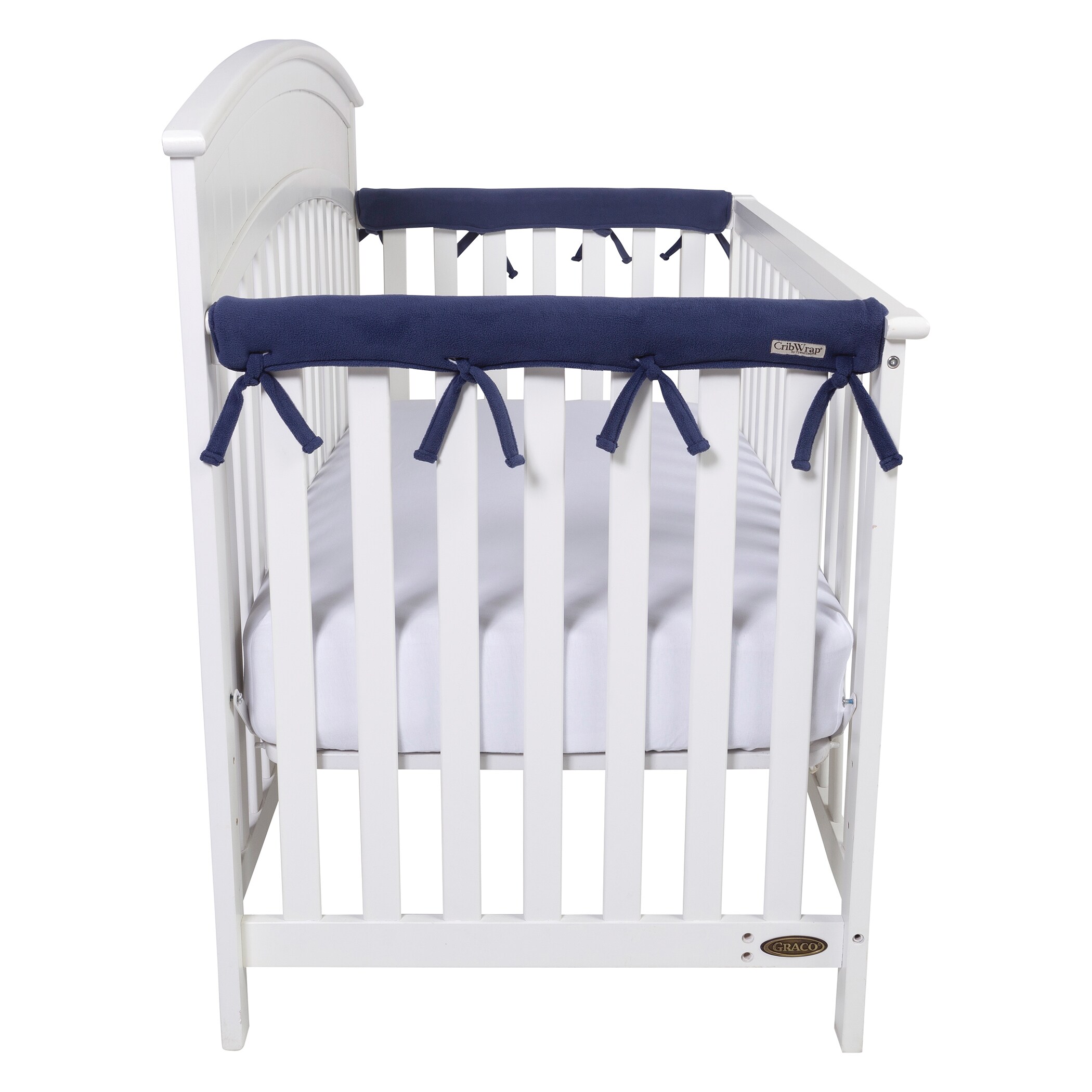 Navy blue crib outlet rail cover