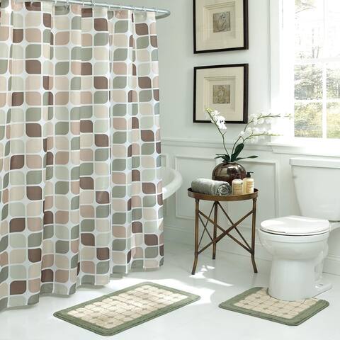 Bath Fusion Zaragoza Geometric 15-Piece Bathroom Shower Set
