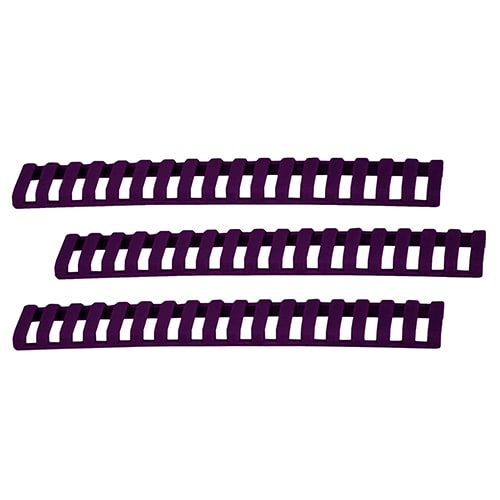 Ergo 18 Slot Ladder Low Pro Rail Covers, 3-Pack Purple