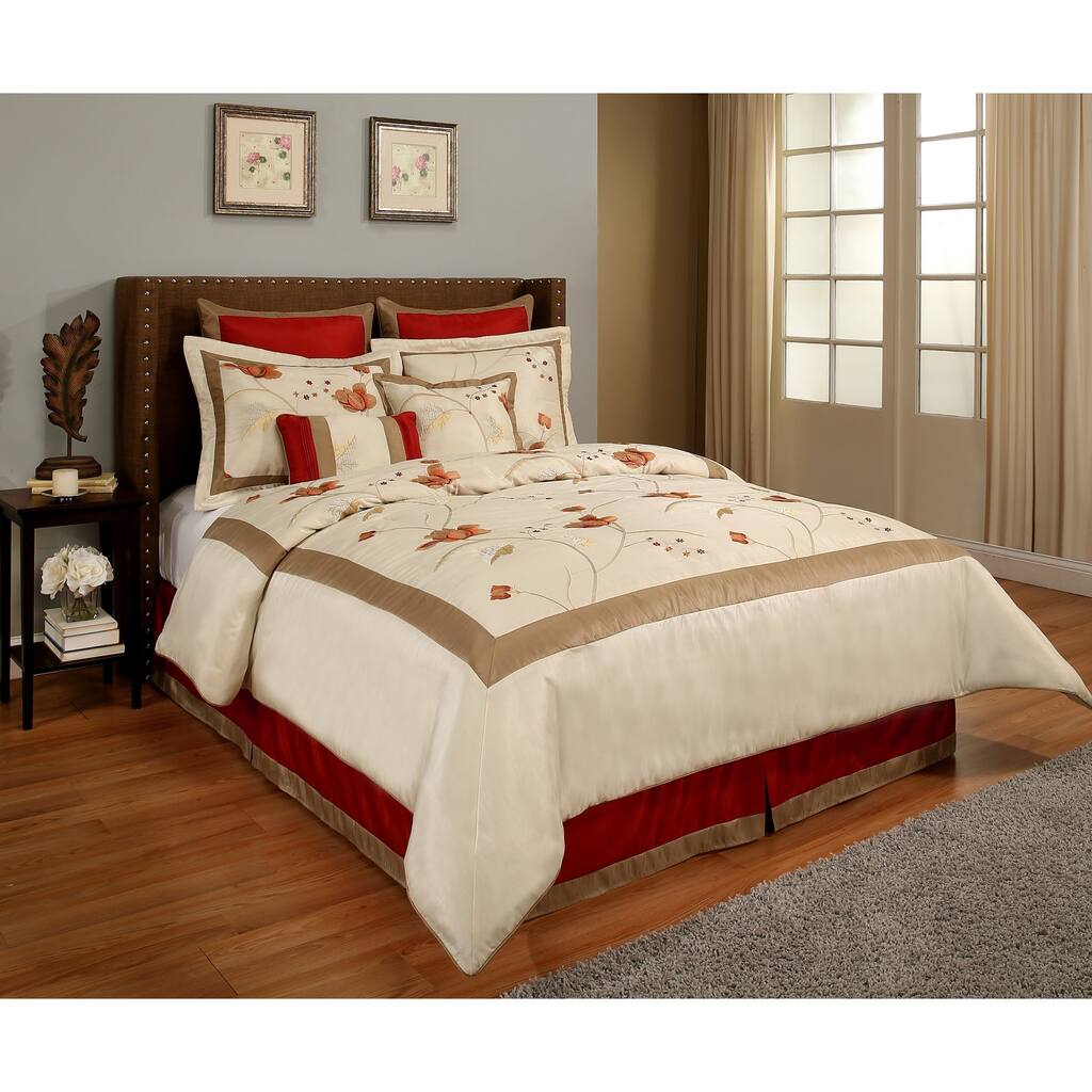 Verno Hillary Emboidered 8 Piece Comforter Set