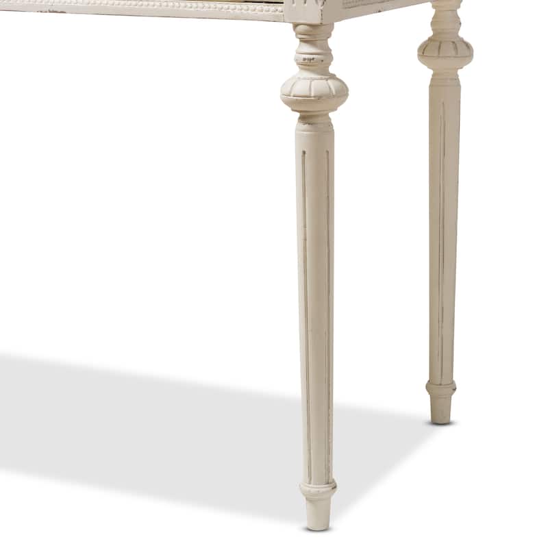 The Gray Barn Keene French Provincial Weathered Oak and Whitewash Writing Desk