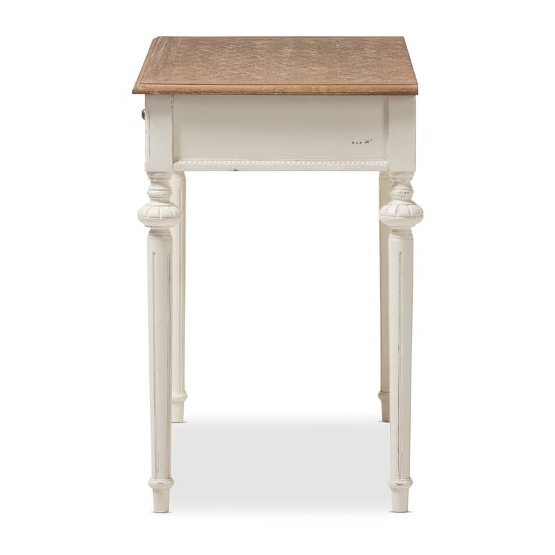 The Gray Barn Keene French Provincial Weathered Oak and Whitewash Writing Desk