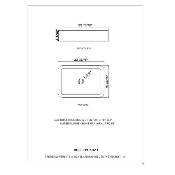 Shop Beston Bath Pond 11 Rectangle Vanity Art Basin Countertop