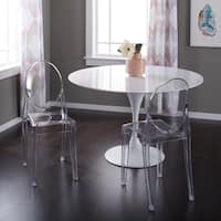 Silver Orchid de Bray Modern Clear Dining Chair