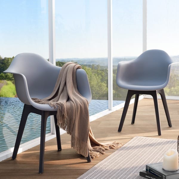slide 1 of 9, Lyle Grey Dining Chair by Corvus (Set of 2)