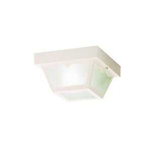 Kichler Lighting Utilitarian 1-light White Outdoor Flush Mount