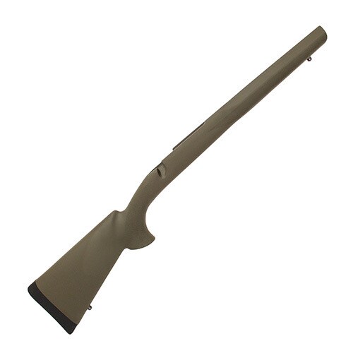 Hogue Ruger 77 MKII Long Action Overmolded Stock "B" Barrel, Pillarbed, Olive Drab Green
