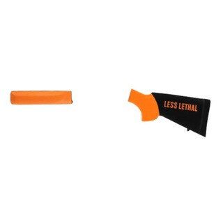 Hogue Mossberg 500 Less Lethal Overmolded Stock w/Forend 12" Length of Pull Orange