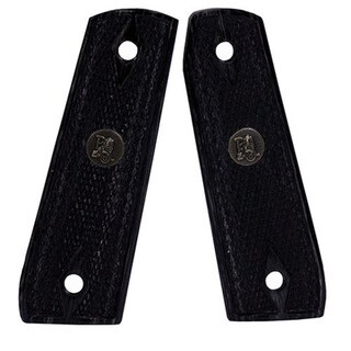 Pachmayr Renegade Wood Laminate Revolver Grips Ruger 22/45, Charcoal Checkered