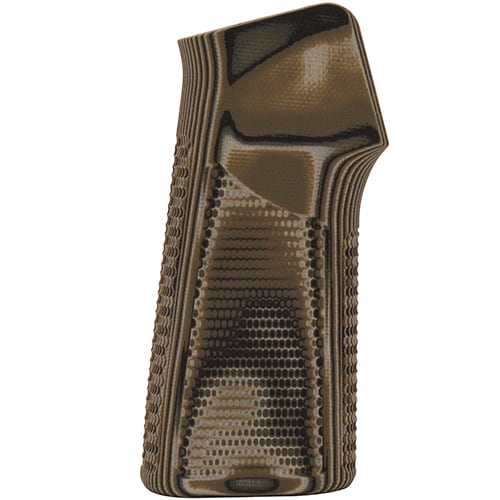 Hogue AR-15 No Finger Grooves, Grip Pirahna G10 G-Mascus Green