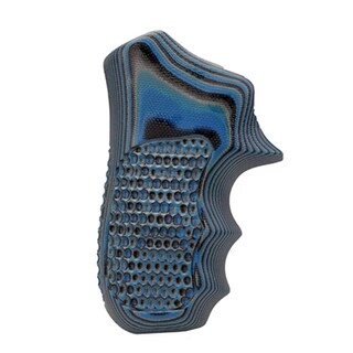 Hogue Ruger LCR Grip Enclosed Hammer, Pirahna G10, G-Mascus Blue Lava
