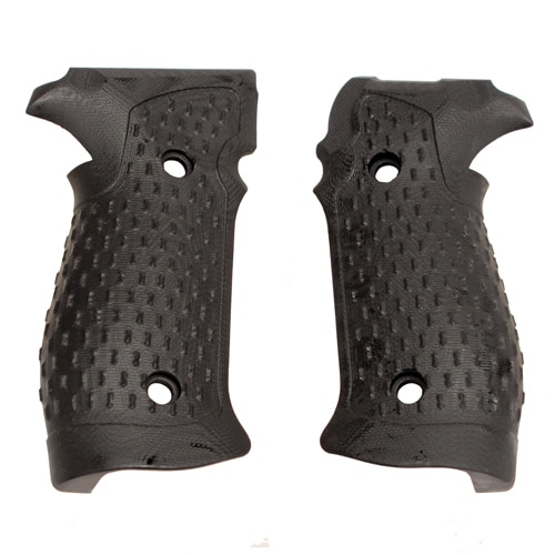 Hogue Sig P226 Grips DA/SA Magrip, Chain Link G-10 Solid Black