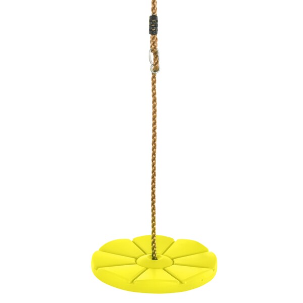 Swingan Cool Disc Swing With Adjustable Rope Fully Assembled Yellow