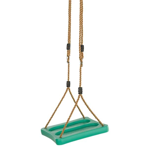 slide 2 of 7, Machrus Swingan One Of A Kind Standing Swing With Adjustable Ropes - Fully Assembled - Green