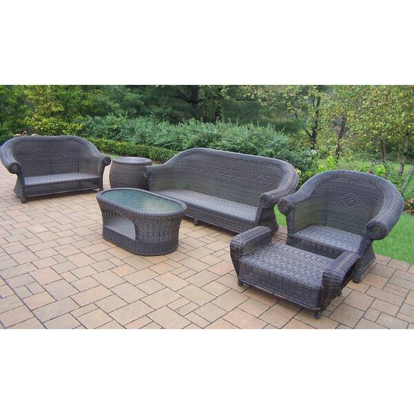 Shop Saratoga Outdoor Wicker Cushioned Seating Set On Sale Overstock 14037695