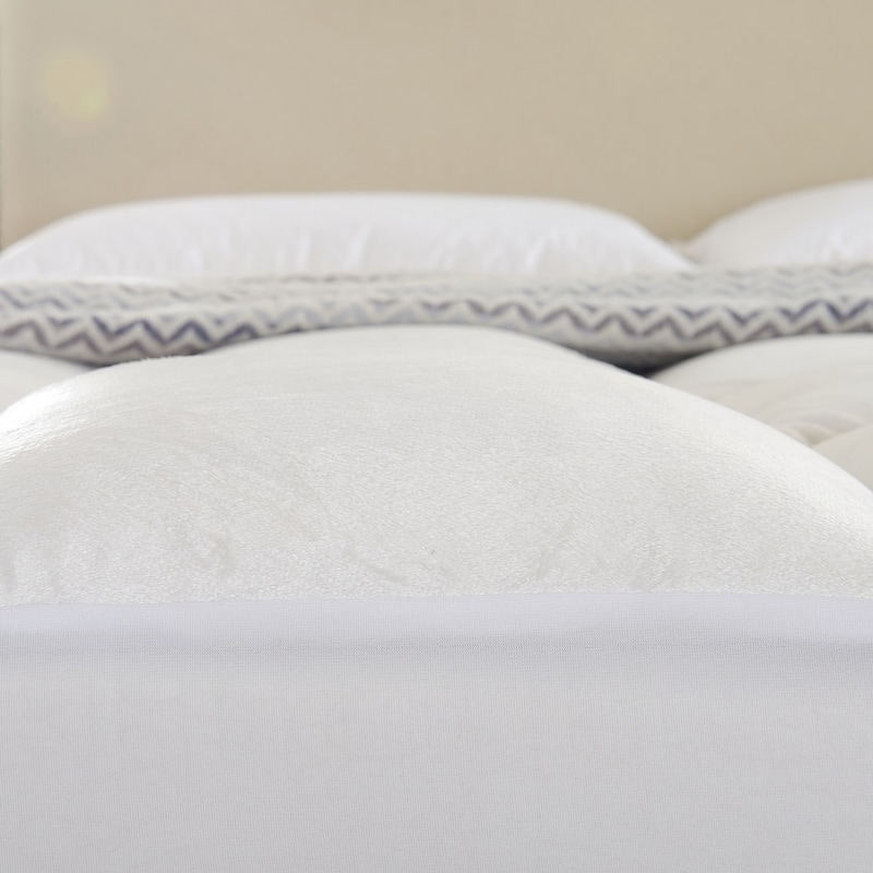 Cheer Collection Microplush Luxurious Alternative Down Mattress Pad, Topper and Protector
