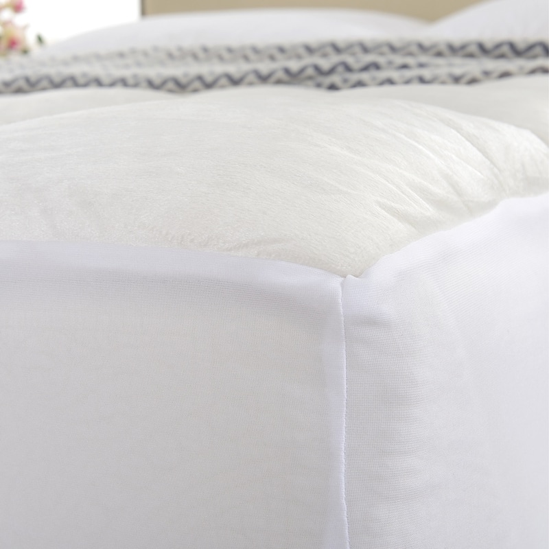 Cheer Collection Microplush Luxurious Alternative Down Mattress Pad, Topper and Protector