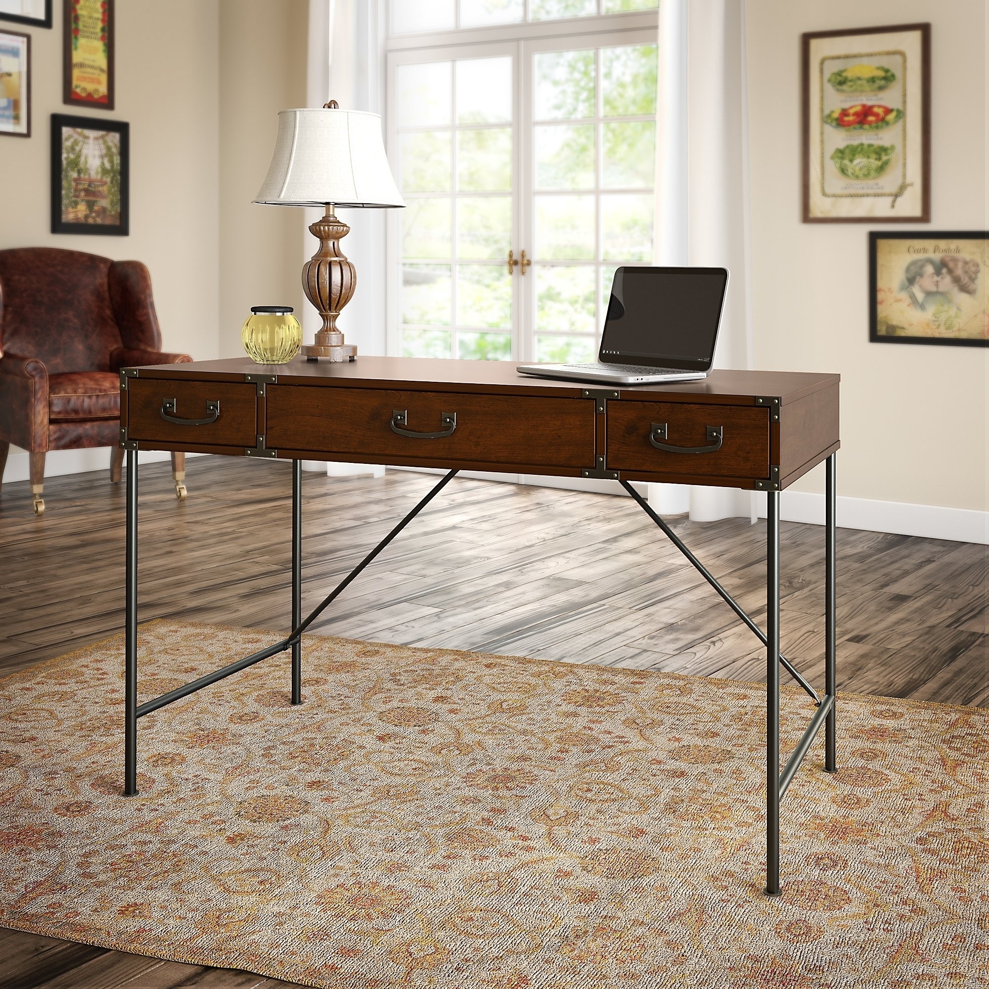 Shop Ironworks 48w Writing Desk From Kathy Ireland Home By Bush