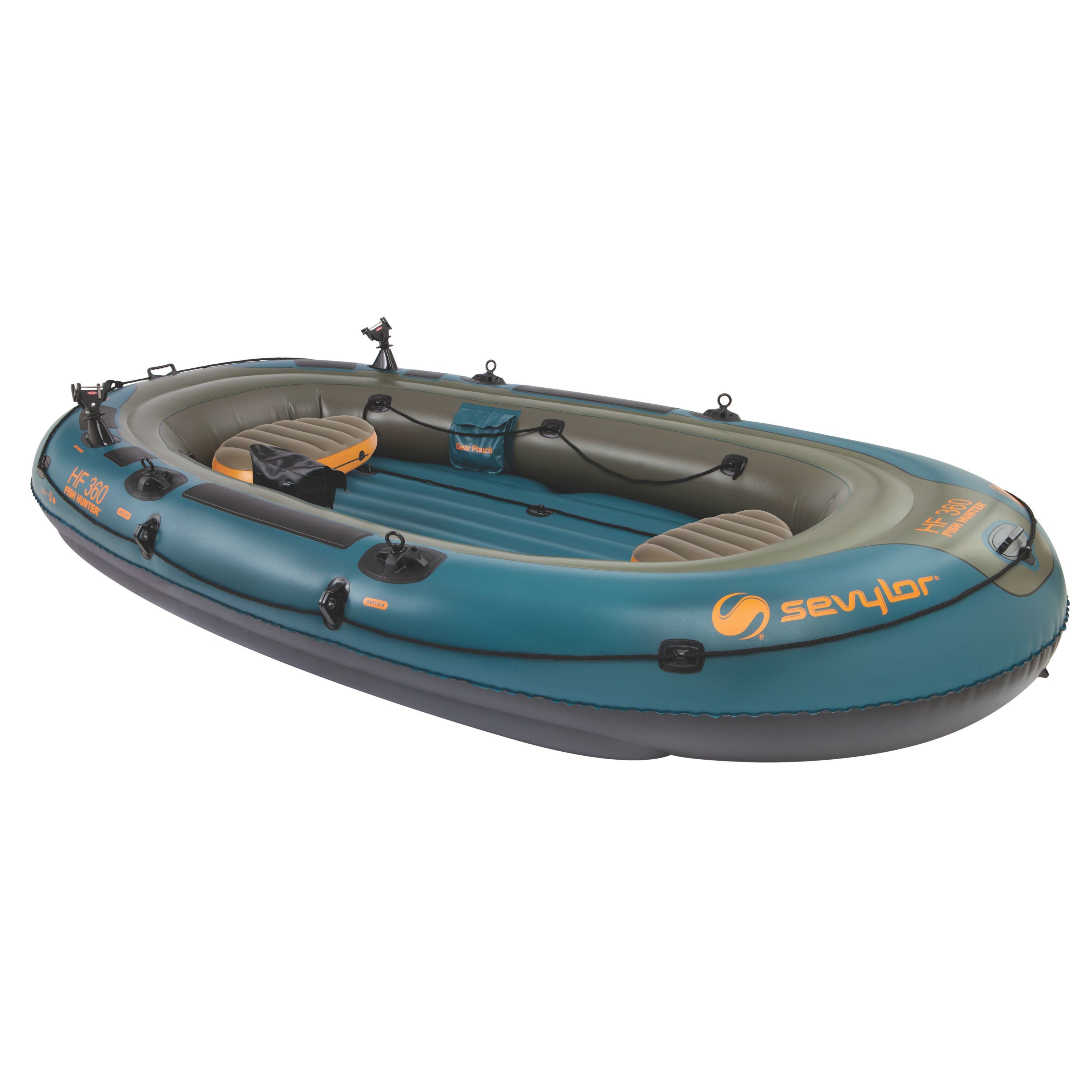 fish hunter raft accessories OSG Striker 2-Person Inflatable Fishing + Anchors BRIS 12.5 ft Inflatable Boat
