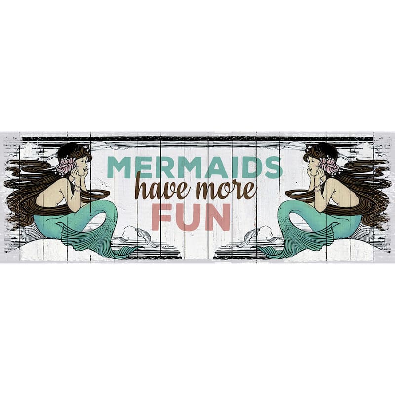 Marmont Hill - 'Mermaid Fun' Painting Print on Wrapped Canvas - Multi-Color