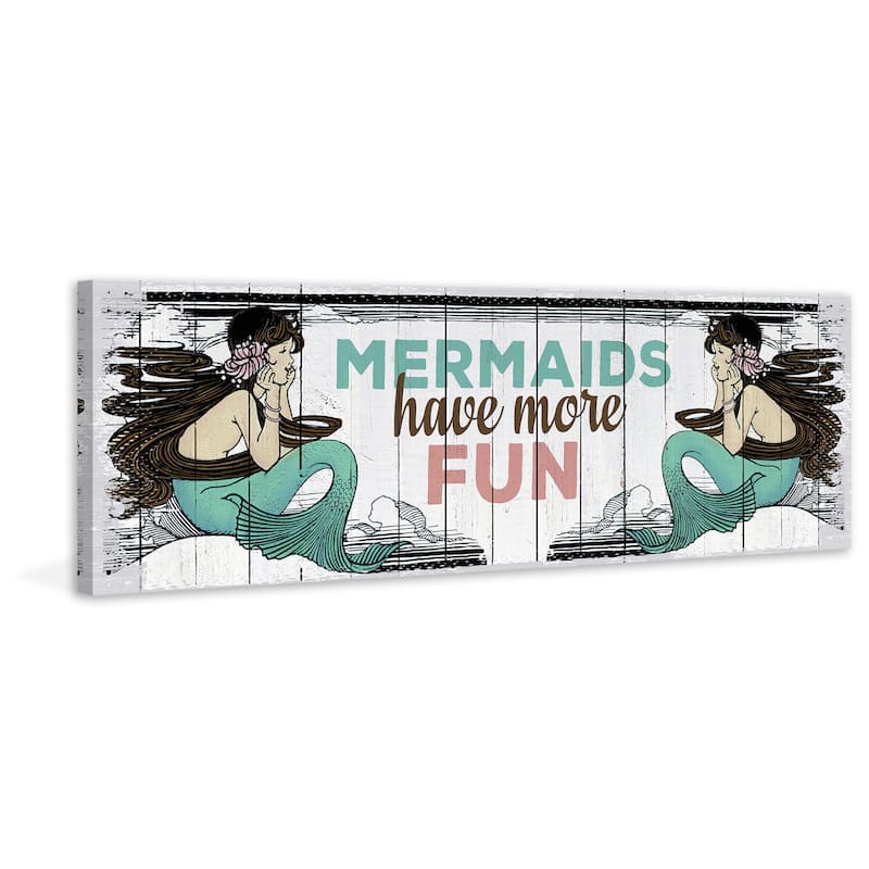 Marmont Hill - 'Mermaid Fun' Painting Print on Wrapped Canvas - Multi-Color