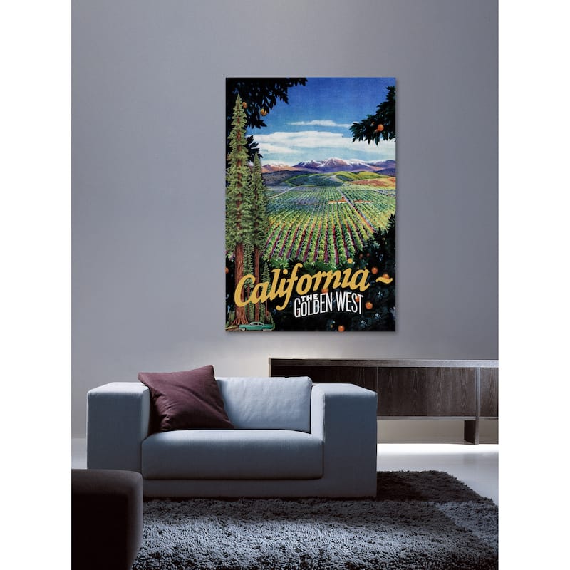 Marmont Hill - 'Travel Poster California' Painting Print on Wrapped Canvas - Multi-Color