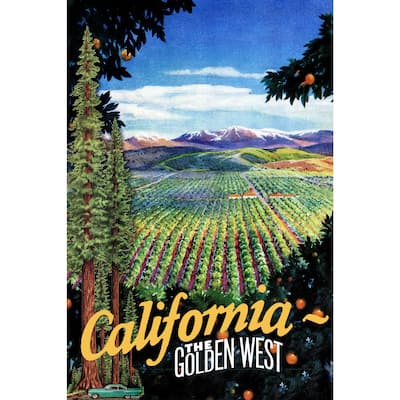 Marmont Hill - 'Travel Poster California' Painting Print on Wrapped Canvas - Multi-Color